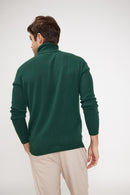 Pull Col Roulé Zachary - Vert Sapin - 100% Cachemire Oeko-Tex - Homme