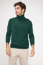 Pull Col Roule Zach - Vert Bouteille - Homme