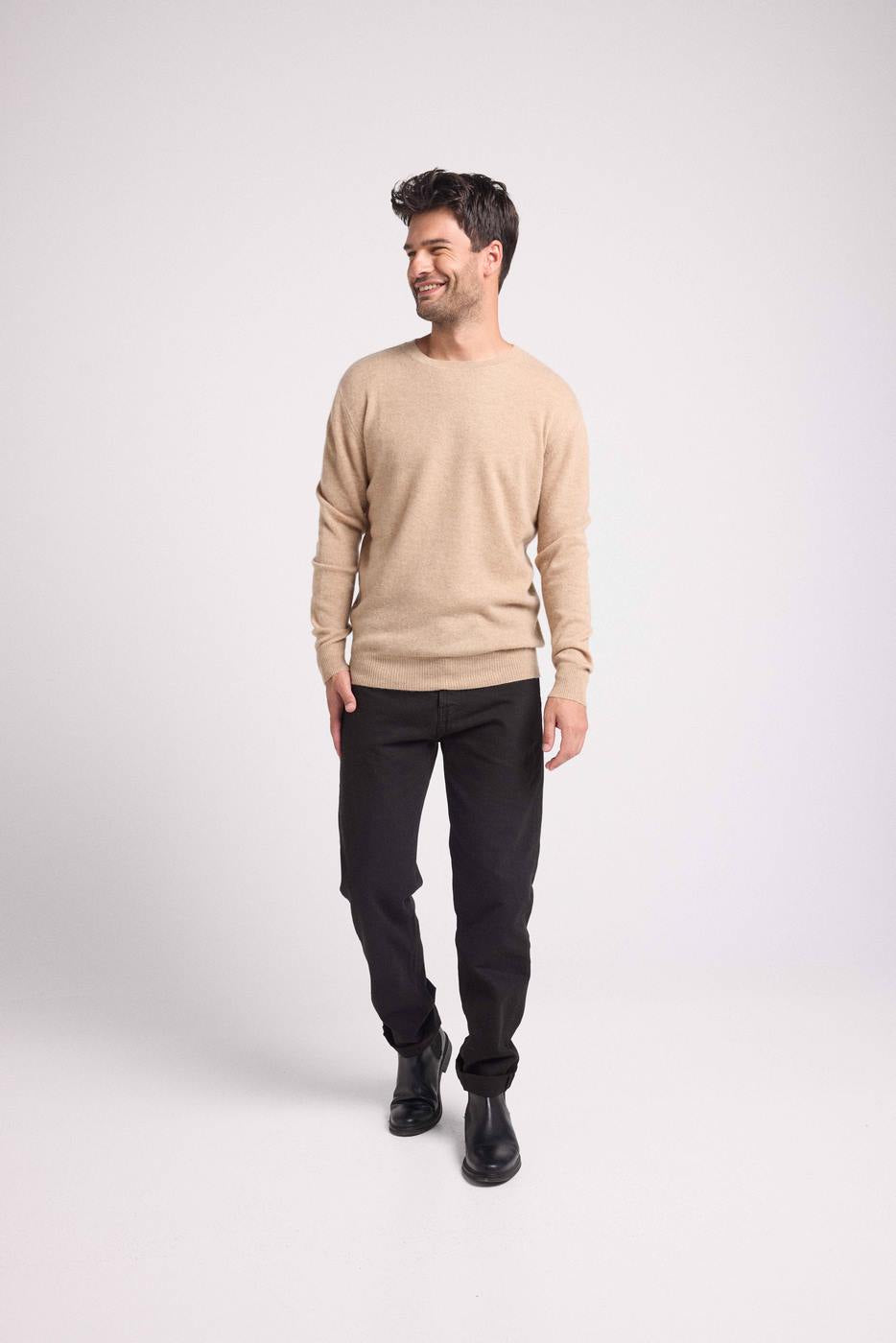 Maglione Girocollo Zach - Beige Crema
