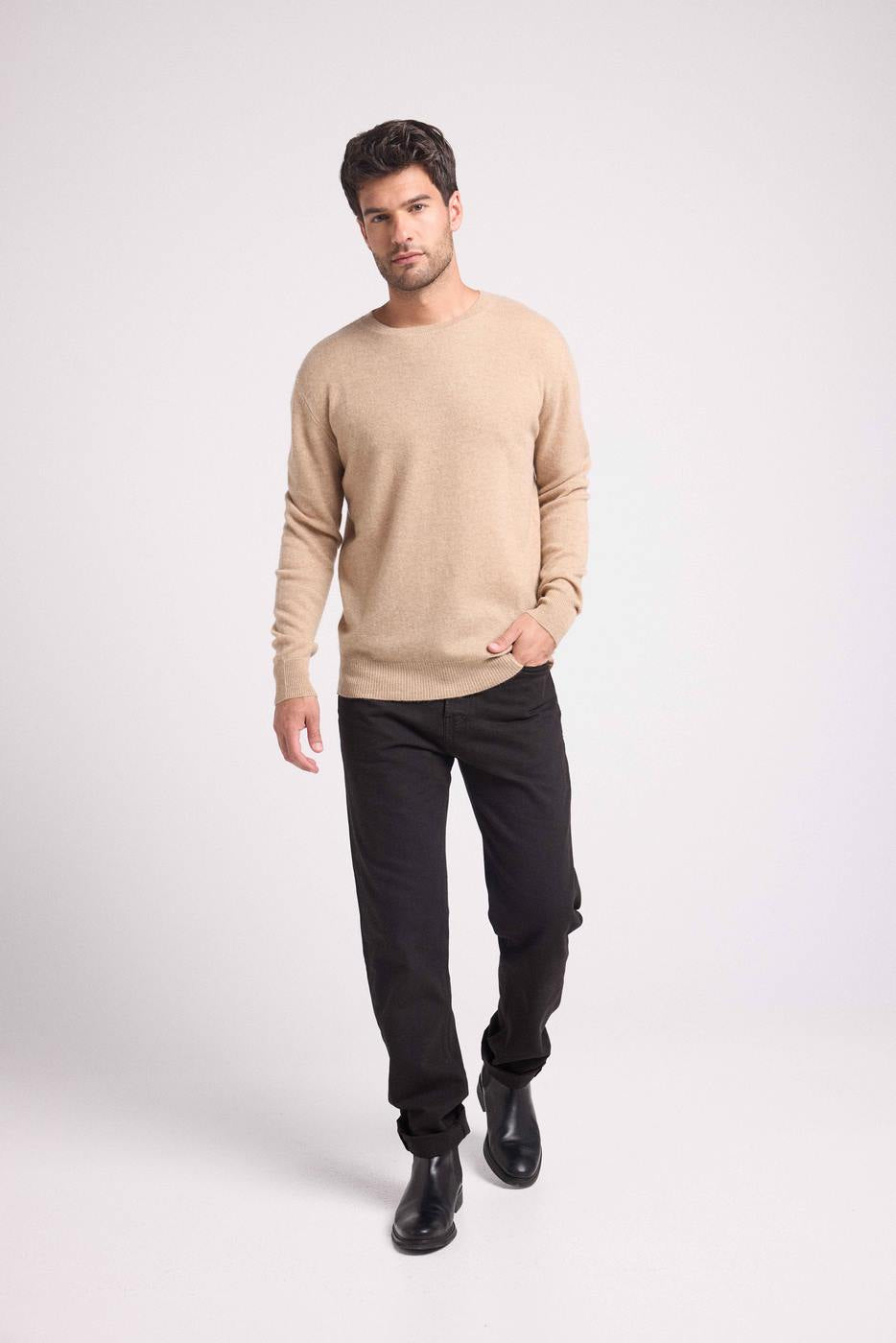 Maglione Girocollo Zach - Beige Crema