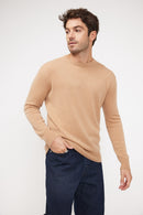 Pull Col Rond Zach - Beige - 100% Cachemire Oeko-Tex - Homme