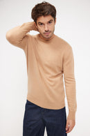 Pull Col Rond Zach - Beige - 100% Cachemire Oeko-Tex - Homme