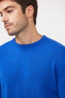Pull Col Rond Zach - Bleu Roi