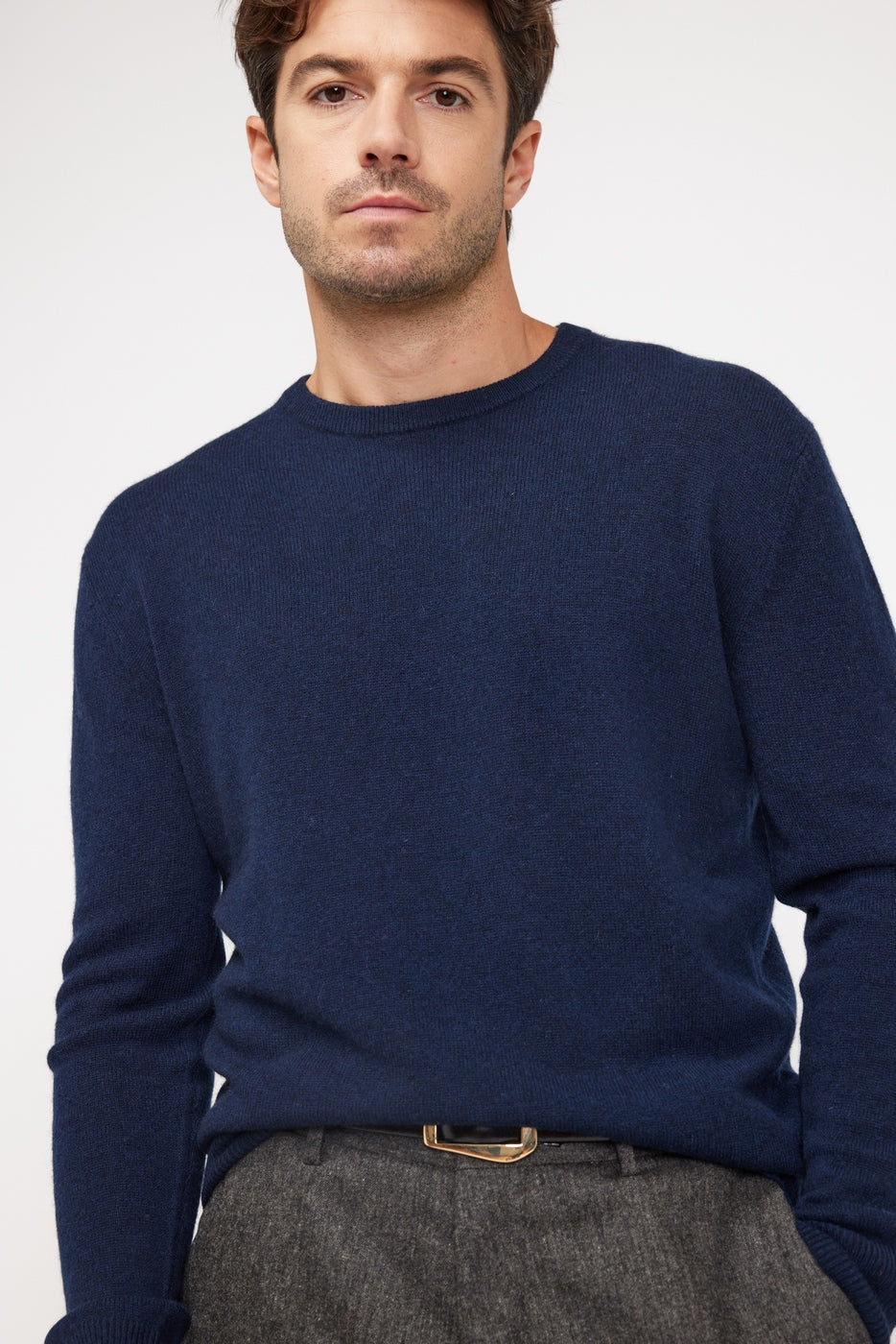 Pull Col Rond Zach - Bleu Marine
