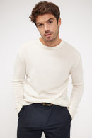 Pull Col Rond Zach - Blanc