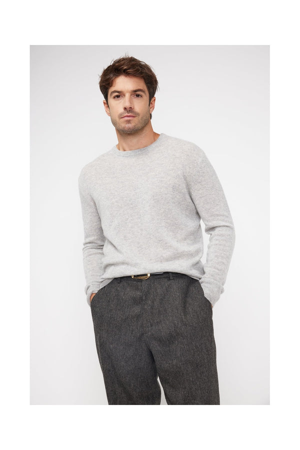 Pull Col Rond Zach - Gris Clair - Homme