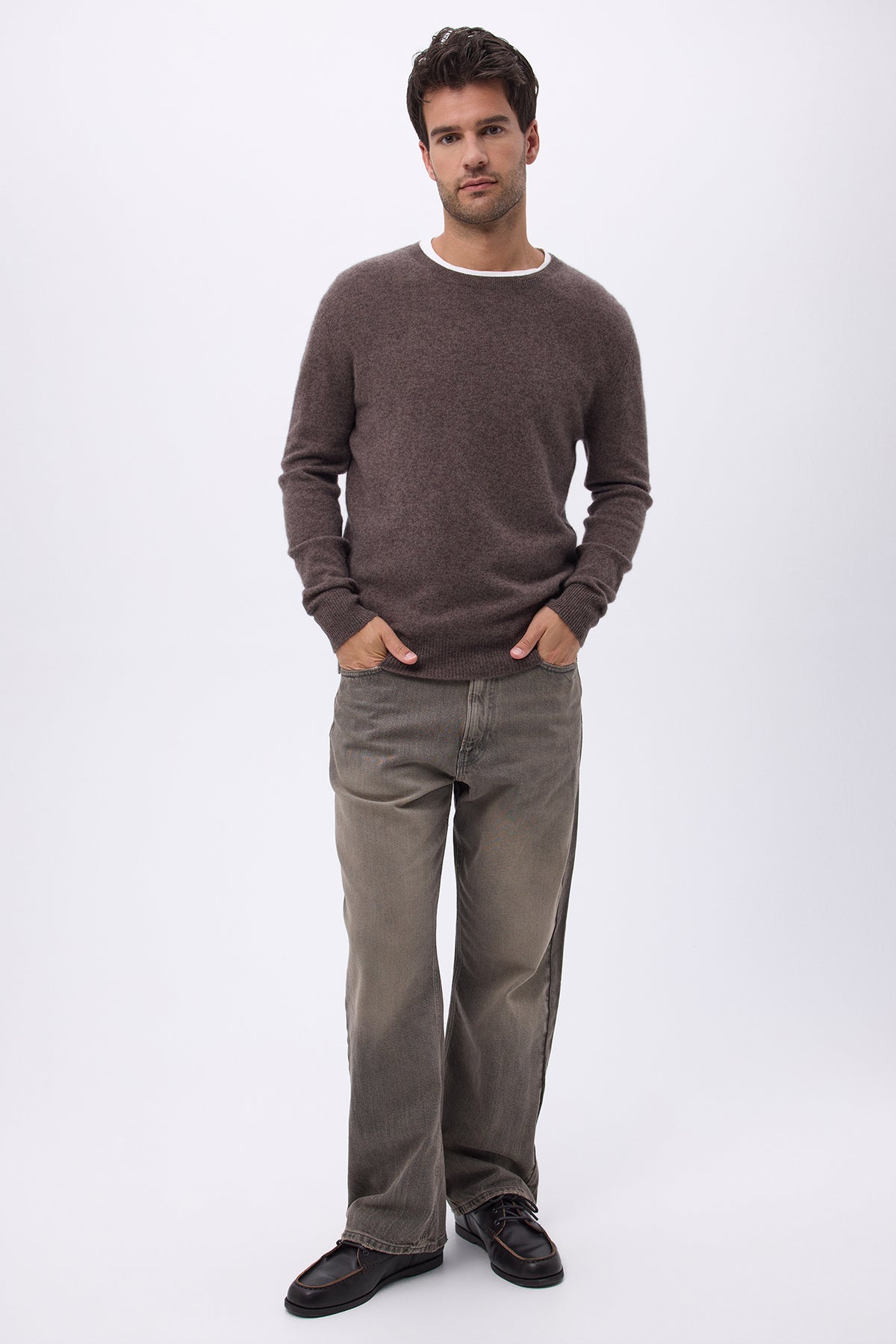 Col Rond Homme Zach - Marron Chine - Homme