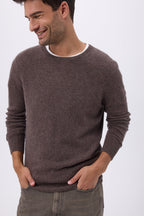 Col Rond Homme Zach - Marron Chine - Homme