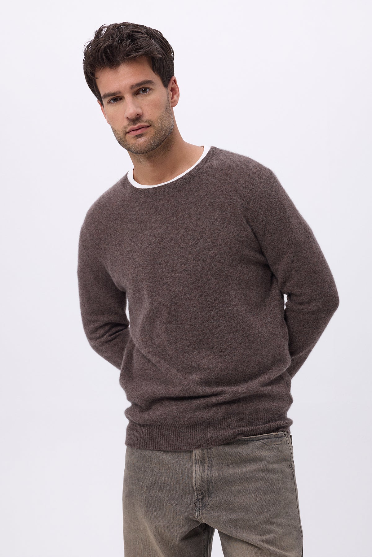 Col Rond Homme Zach - Marron Chine - Homme