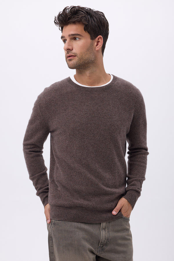 Col Rond Homme Zach - Marron Chine - Homme