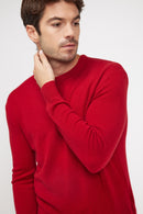 Pull Col Rond Zach - Rouge - 100% Cachemire Oeko-Tex - Homme