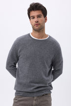 Herenpullover met ronde hals Zach - Donkergrijs - Heren