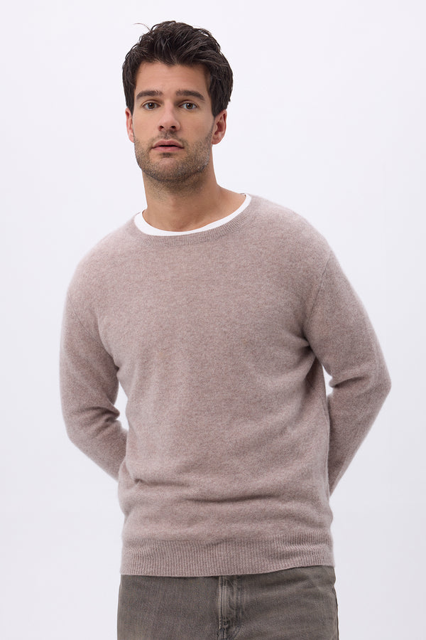 Col Rond Homme Zach - Taupe - Homme