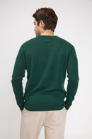 Pull Col Rond Zach - Vert Sapin - 100% Cachemire Oeko-Tex - Homme