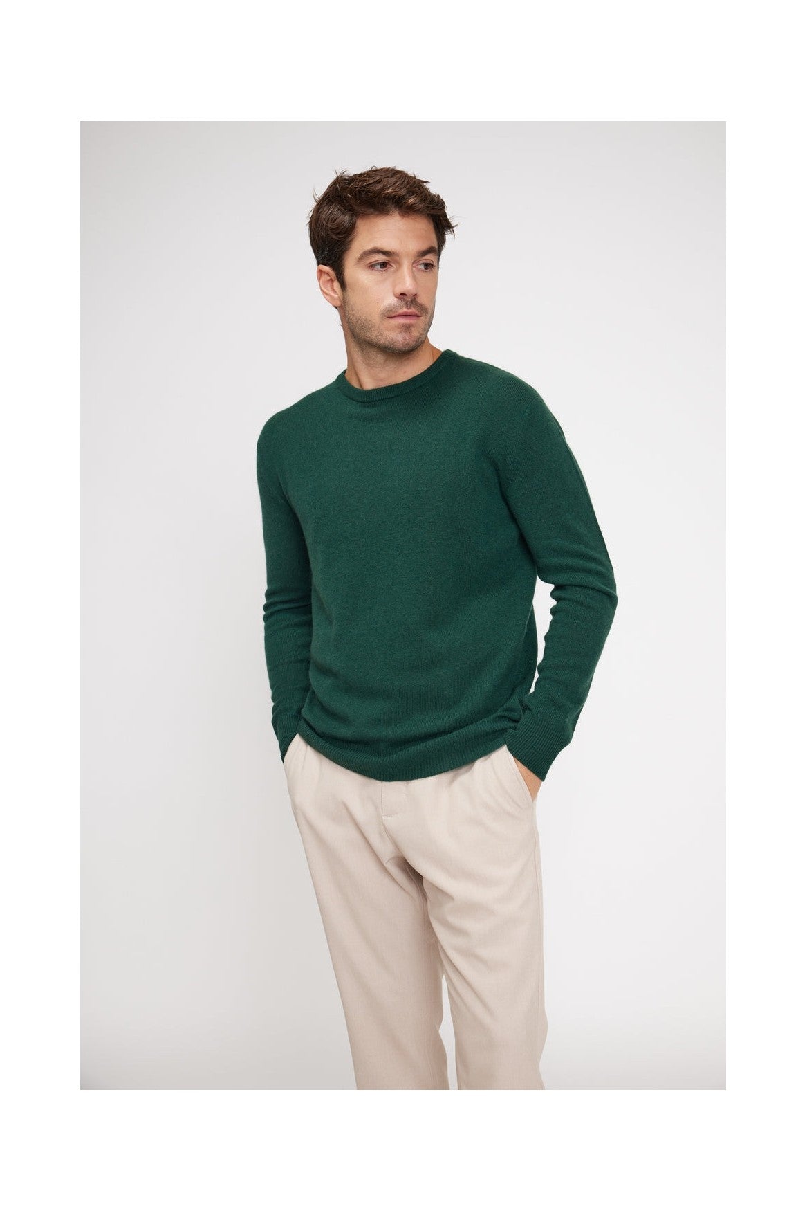 Jersey de Cuello Redondo Zach - Verde Botella