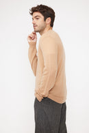 Cardigan Col V Zael - Beige - 100% Cachemire Oeko-Tex - Homme