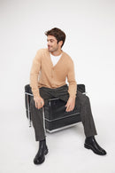 Cardigan Col V Zael - Beige