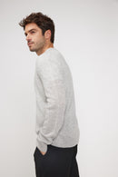 Zael V-Neck Cardigan - Pearl Grey - 100% Cashmere Oeko-Tex - Man