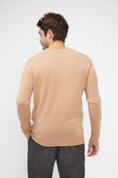 Pull Col V Zaher - Beige - 100% Cachemire Oeko-Tex - Homme