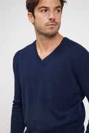 Pull Col V Zaher - Bleu Marine