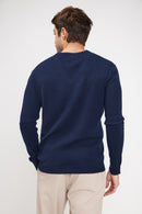 Pull Col V Zaher - Bleu Marine - 100% Cachemire Oeko-Tex - Homme