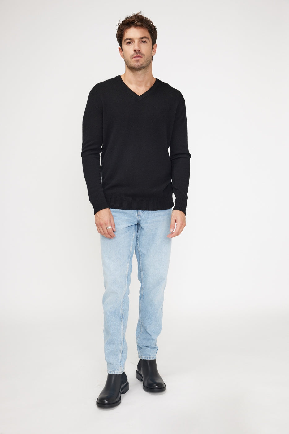 Jersey de Cuello de Pico Zaher - Negro