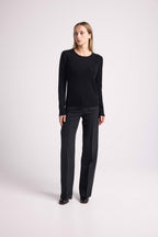 Pull Col Rond Coeur Coudes Zaime - Noir Rouge