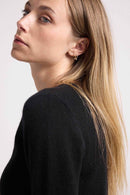 Pull Col Rond Coeur Coudes Zaime - Noir Rouge