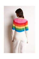 Zair Half Round Neck Sweater - Gardenia - 100% Cachemira Oeko-Tex - Mujer