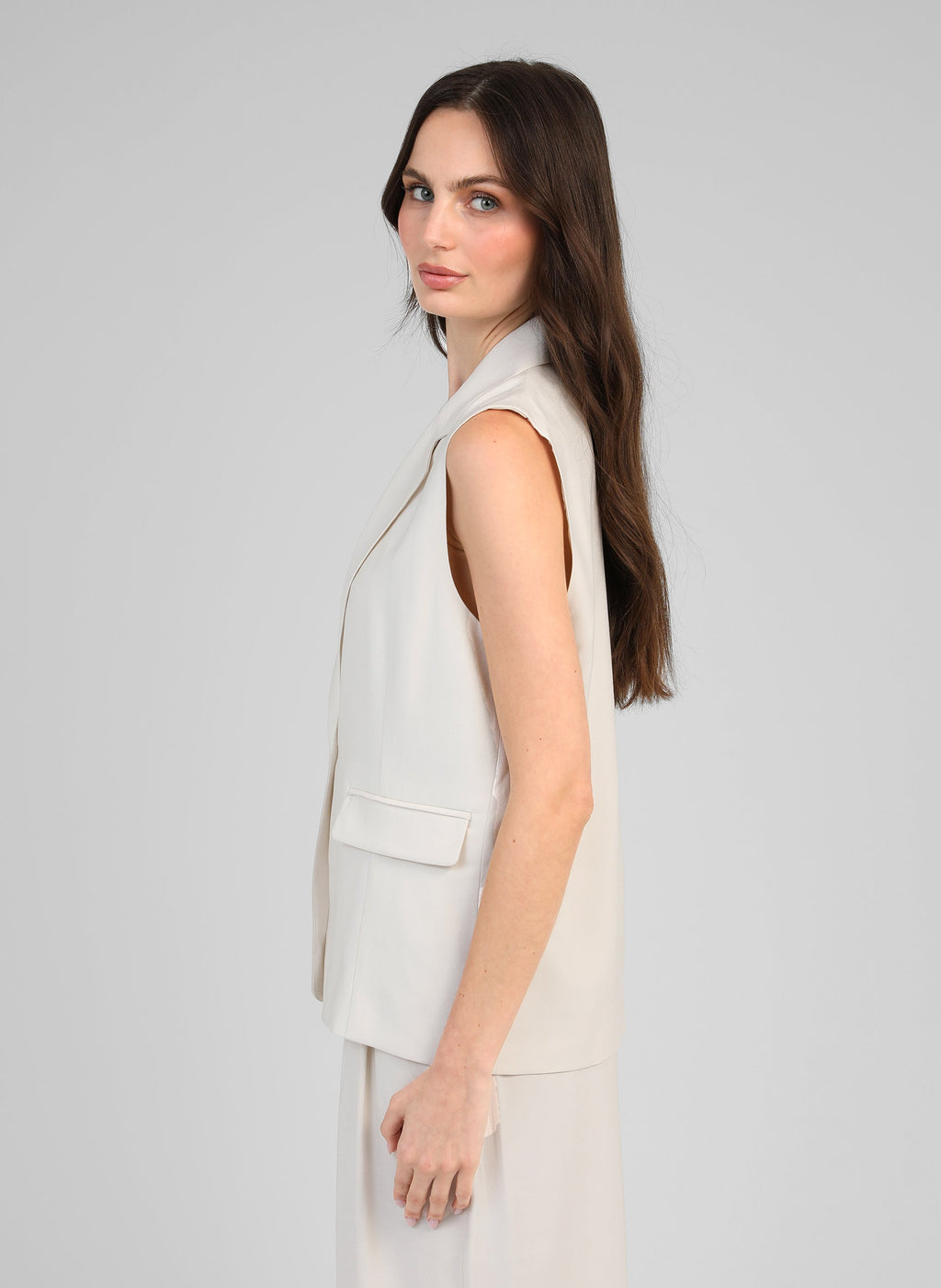 Veste Sans Manches Zakarita Ecru