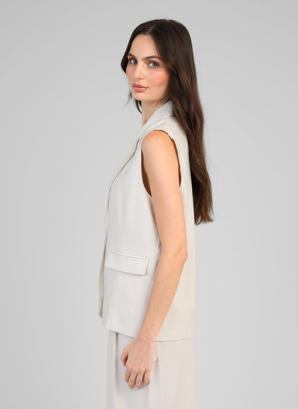 Veste Sans Manches Zakarita Ecru