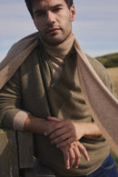 Pull Col Zippe Montant Zalman - Vert Khaki