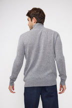 Jersey Cuello Alto con Cremallera Zalman - Gris Oscuro