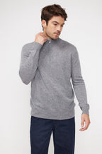Jersey Cuello Alto con Cremallera Zalman - Gris Oscuro