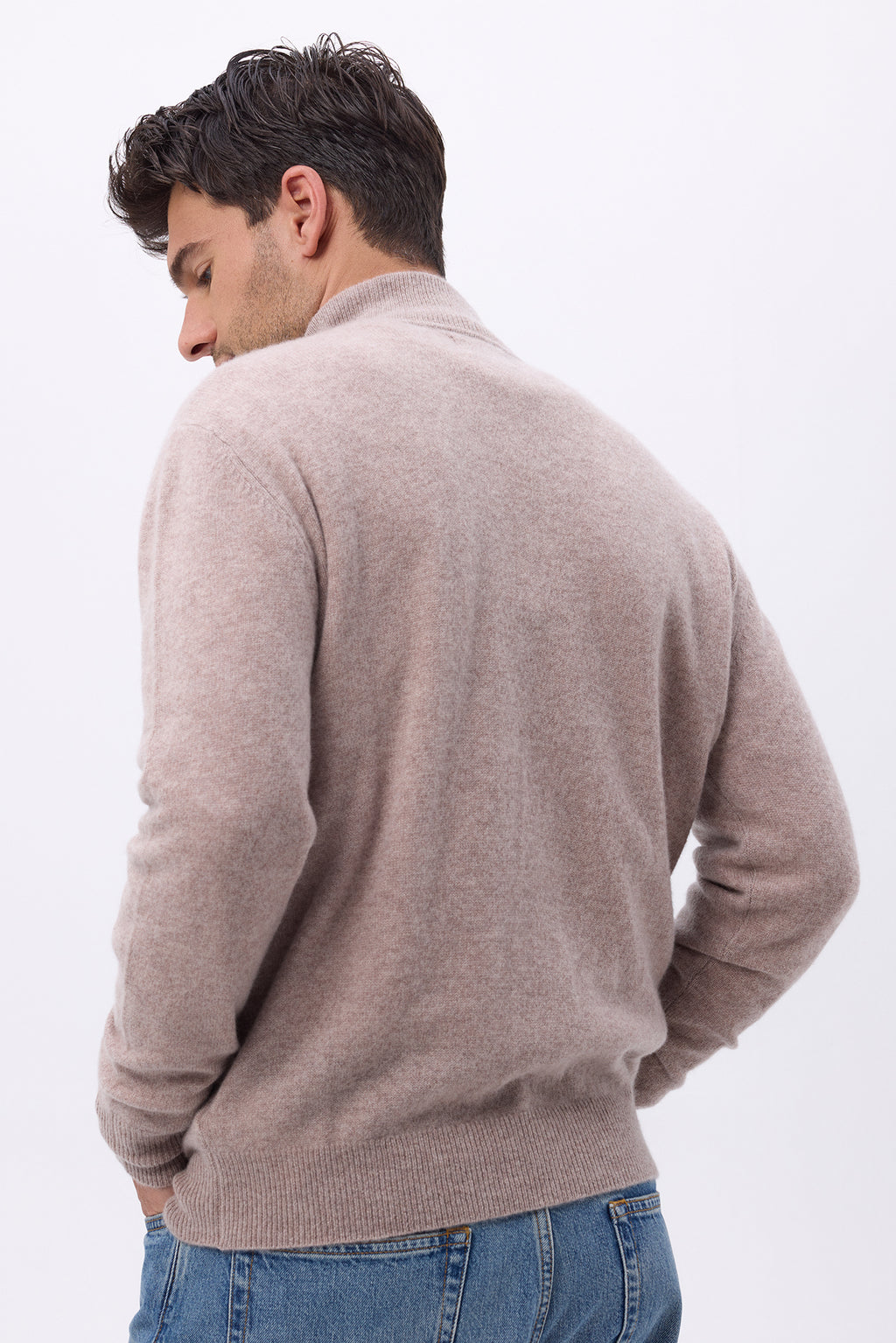 Pull Col Montant Zippe H ZalHomme - Taupe - Homme
