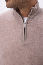 Pull Col Montant Zippe H ZalHomme - Taupe - Homme