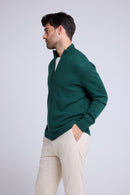 Gilet Zippe Col Montant Zamil - Vert Bouteille