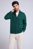 Gilet Zippe Col Montant Zamil - Vert Bouteille