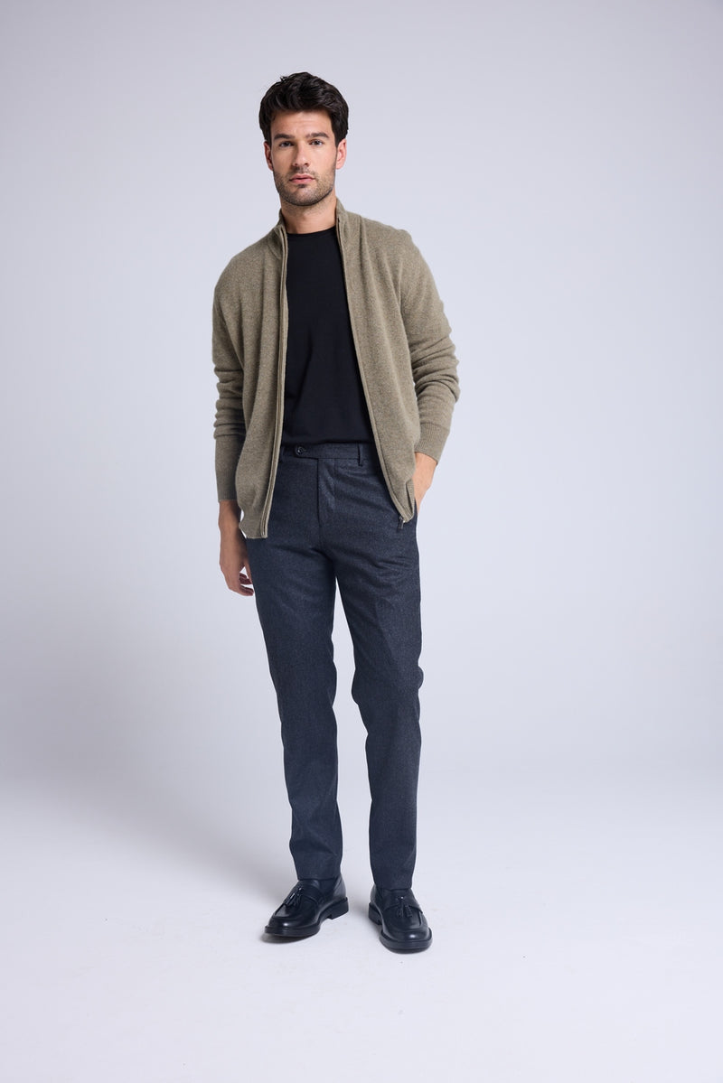 Gilet Zippe Col Montant Zamil - Vert Khaki