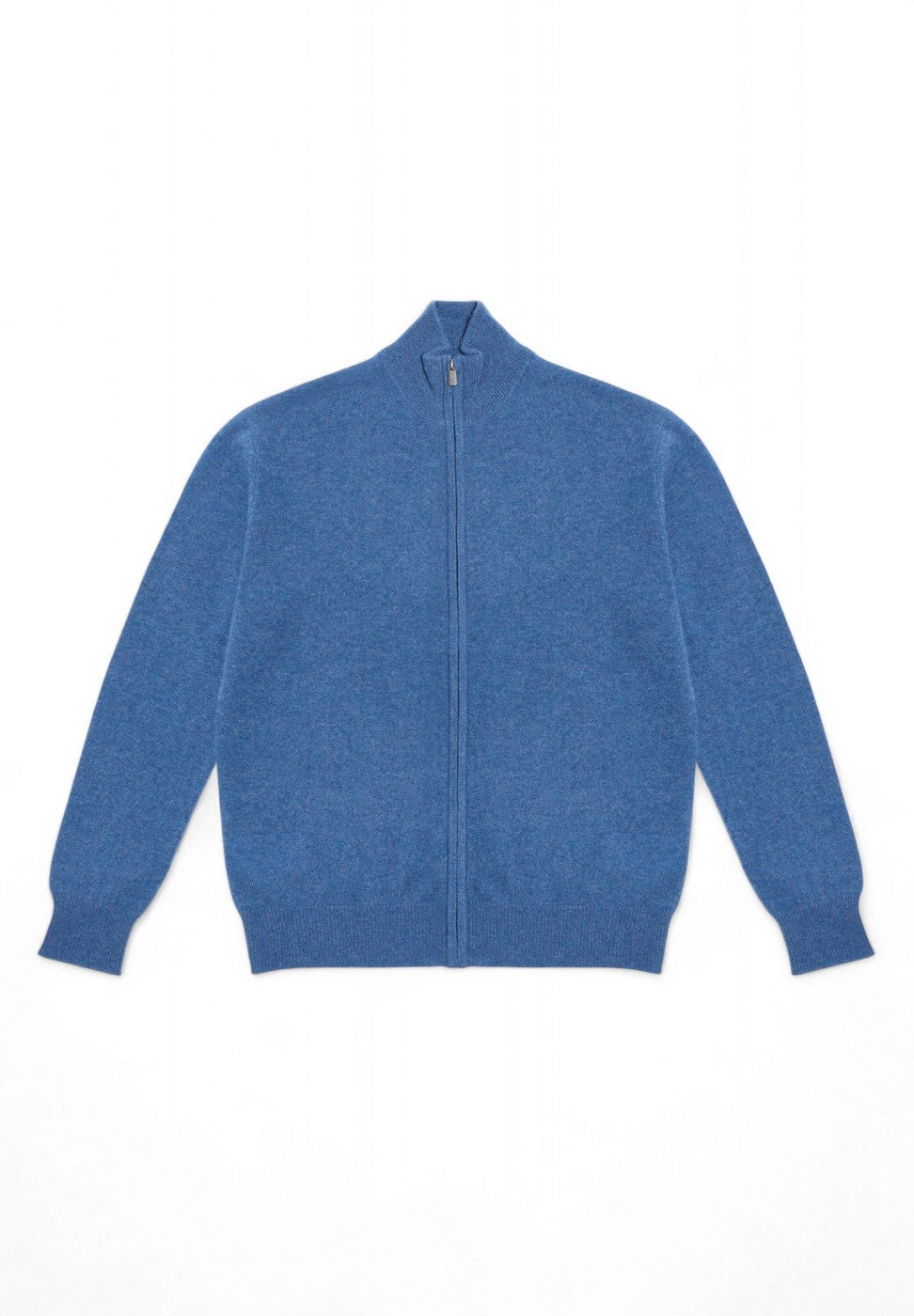 Chaqueta De Punto Con Cremallera Y Cuello Subido Zamil - Azul Vaquero