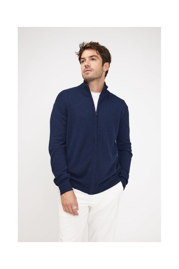 Gilet Zippe Col Montant Zamil - Bleu Marine - Homme