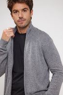 Gilet Zippe Col Montant Zamil - Gris Fonce