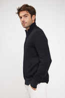 Gilet Zippe Col Montant Zamil - Noir