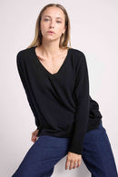 Zancha Poncho Sweater - Negro - 100% Cachemira Oeko-Tex - Mujer