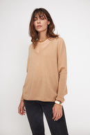 Pull Poncho Zancha - Beige - 100% Cachemire Oeko-Tex - Femme