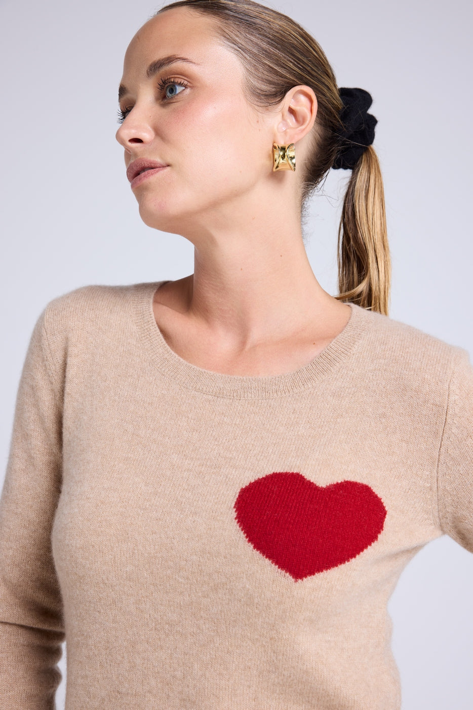 Maglione Girocollo Love Heritage Zaphira - Beige Crema Rosso
