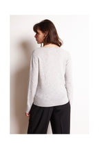Pull Col Rond Love Heritage Zaphira - Gris Clair Rouge