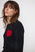 Jersey Cuello Redondo Love Heritage Zaphira - Negro Rojo