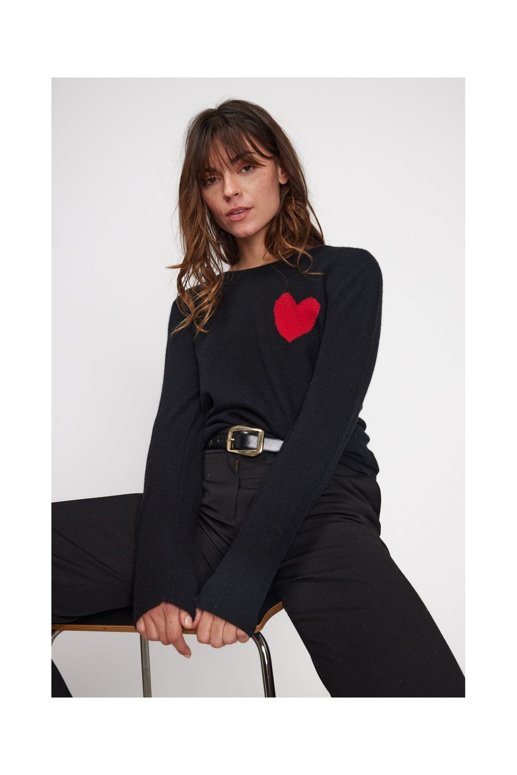 Jersey Cuello Redondo Love Heritage Zaphira - Negro Rojo