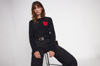 Jersey Cuello Redondo Love Heritage Zaphira - Negro Rojo